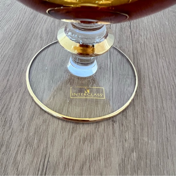 RARE Vintage Interglass Italy Luxury Gold Glass‎ Compote Serving Bowl, 24K Gold - Picture 2 of 5